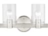 Livex Lighting Munich 2-Light Brushed Nickel Glass Vanity Light