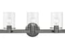 Livex Lighting Munich 3-Light Black Chrome Glass Vanity Light