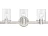 Livex Lighting Munich 3-Light Brushed Nickel Glass Vanity Light