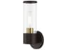 Livex Lighting Banca 1-Light Bronze Antique Brass Glass Wall Sconce