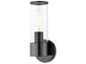 Livex Lighting Banca 1-Light Black Chrome Clear Glass Wall Sconce