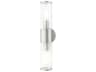 Livex Lighting Banca 2-Light Brushed Nickel Clear Glass Vanity Light