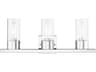 Livex Lighting Carson 3-Light Polished Chrome Glass Vanity Light