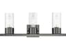 Livex Lighting Carson 3-Light Black Chrome Glass Vanity Light