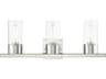 Livex Lighting Carson 3-Light Brushed Nickel Glass Vanity Light