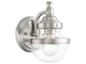 Livex Lighting Oldwick 1-Light Brushed Nickel Glass Wall Sconce