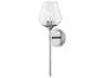 Livex Lighting Willow 1-Light Polished Chrome Glass Wall Sconce