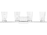 Livex Lighting Cityview 4-Light Polished Chrome Glass Vanity Light