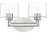 Livex Lighting Bernardino 2-Light Brushed Nickel Vanity Light