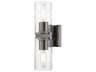 Livex Lighting Clarion 2-Light Black Chrome Glass Vanity Light