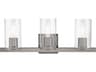 Livex Lighting Clarion 3-Light Black Chrome Glass Vanity Light