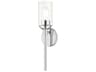 Livex Lighting Whittier 1-Light Polished Chrome Glass Wall Sconce