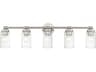 Livex Lighting Whittier 5-Light Brushed Nickel Glass Vanity Light