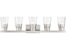 Livex Lighting Bennington 5-Light Brushed Nickel Glass Vanity Light