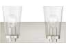 Livex Lighting Cityview 2-Light Brushed Nickel Glass Vanity Light