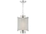 Livex Lighting Nottingham 1-Light Brushed Nickel Glass Lantern Mini Pendant