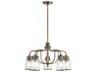 Livex Lighting Lawrenceville 5-Light Antique Brass Clear Glass Bell Chandelier