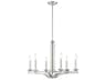 Livex Lighting Trumbull 6-Light Brushed Nickel Candelabra Chandelier