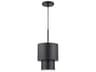 Livex Lighting Zolana 1-Light Black Drum Mini Pendant