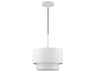 Livex Lighting Zolana 1-Light White Drum Mini Pendant