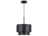 Livex Lighting Zolana 1-Light Black Drum Mini Pendant