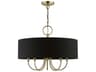 Livex Lighting Huntington 5-Light Antique Brass Drum Chandelier