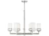 Livex Lighting Harding 6-Light Brushed Nickel Glass Cylinder Chandelier