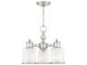 Livex Lighting Middlebush 3-Light Brushed Nickel Glass Cylinder Chandelier