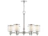 Livex Lighting Middlebush 6-Light Brushed Nickel Glass Cylinder Chandelier