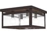 Livex Lighting Milford 4-Light Bronze Glass Flush Mount