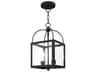 Livex Lighting Milford 2-Light Black Glass Lantern Mini Pendant