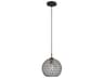 Livex Lighting Cassandra 1-Light Black Clear Crystal Globe Mini Pendant