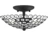 Livex Lighting Cassandra 2-Light Black Crystal Bowl Semi Flush Mount