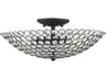 Livex Lighting Cassandra 3-Light Black Crystal Bowl Semi Flush Mount