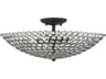 Livex Lighting Cassandra 4-Light Black Crystal Bowl Semi Flush Mount