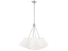 Livex Lighting Prato 4-Light Brushed Nickel White Empire Geometric Pendant