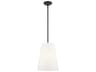 Livex Lighting Prato 1-Light Black White Empire Geometric Mini Pendant