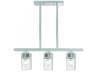 Livex Lighting Harding 3-Light Polished Chrome Glass Island Pendant