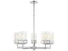 Livex Lighting Harding 5-Light Polished Chrome Glass Cylinder Chandelier