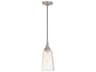 Livex Lighting Art Glass 1-Light Brushed Nickel Clear Bell Mini Pendant