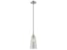 Livex Lighting Art Glass 1-Light Brushed Nickel Clear Bell Mini Pendant