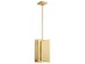 Livex Lighting Varick 1-Light Satin Brass Geometric Mini Pendant