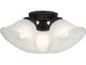 Livex Lighting Wynnewood 3-Light Black Glass Bell Flush Mount