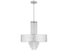Livex Lighting Allendale 4-Light Polished Chrome Crystal Drum Pendant