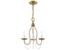 Livex Lighting Alessia 3-Light Antique Brass Crystal Candelabra Chandelier