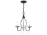 Livex Lighting Alessia 3-Light Black Crystal Candelabra Chandelier
