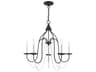 Livex Lighting Alessia 5-Light Black Crystal Candelabra Chandelier