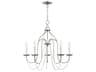 Livex Lighting Alessia 5-Light Brushed Nickel Crystal Candelabra Chandelier