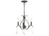 Livex Lighting Caterina 3-Light English Bronze Clear Crystal Candelabra Chandelier