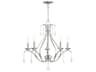 Livex Lighting Caterina 5-Light Brushed Nickel Clear Crystal Candelabra Chandelier
